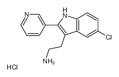 2-(5-Chloro-2-pyridin-3-yl-1H-indol-3-yl)ethylamine hydrochloride结构式