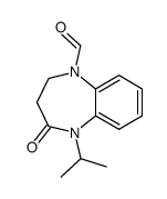 1-isopropyl-5-formyl-2,3,4,5-tetrahydro-1H-1,5-benzodiazepin-2-one结构式