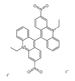 10-ethyl-9-(10-ethyl-3-nitroacridin-10-ium-9-yl)-3-nitroacridin-10-ium,diiodide结构式