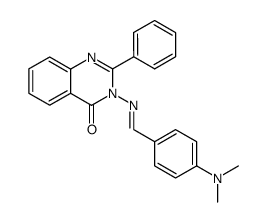 3-{[(4-dimethylaminophenyl)methylene]amino}-2-phenylquinazolin-4(3H)-one Structure