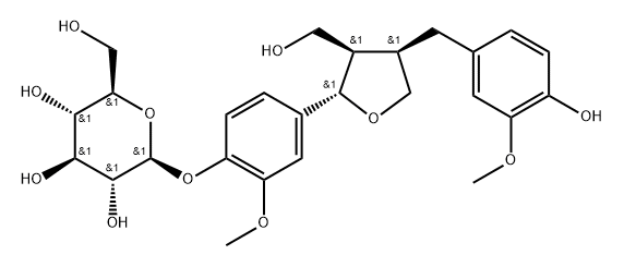 Lariciresinol 4'-O-glucoside Structure