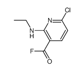 6-chloro-2-(ethylamino)pyridine-3-carbonyl fluoride Structure