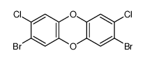 2,8-dibromo-3,7-dichlorodibenzo-p-dioxin Structure