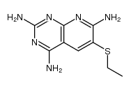 6-ethylthio-2,4,7-triaminopyrido[2,3-d]pyrimidine结构式