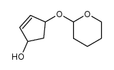 (1R,4S)-4-[(RS)-(tetrahydropyran-2-yl)oxy]cyclopent-2-en-1-ol结构式