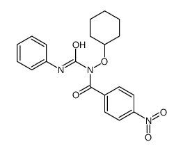 N-cyclohexyloxy-4-nitro-N-(phenylcarbamoyl)benzamide结构式