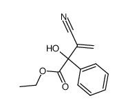 3-ethoxycarbonyl-3-hydroxy-3-phenyl-2-methylenepropanenitrile Structure