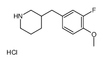 3-(3-FLUORO-4-METHOXY-BENZYL)-PIPERIDINE HYDROCHLORIDE Structure