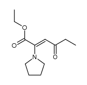 (Z)-ethyl 4-oxo-2-(pyrrolidin-1-yl)hex-2-enoate Structure