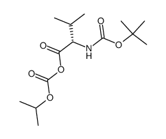(S)-(S)-2-((tert-butoxycarbonyl)amino)-3-methylbutanoic (isopropyl carbonic) anhydride Structure