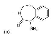 5-amino-3-methyl-2,5-dihydro-1H-3-benzazepin-4-one,hydrochloride结构式