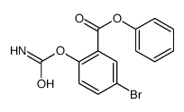 phenyl 5-bromo-2-carbamoyloxy-benzoate结构式