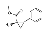 Cyclopropanecarboxylic acid, 1-amino-2-phenyl-, methyl ester, (1R-trans)- Structure