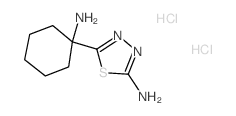 5-(1-aminocyclohexyl)-1,3,4-thiadiazol-2-amine(SALTDATA: 2.1HCl 0.15H2O)结构式