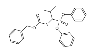 diphenyl α-N-(benzyloxycarbonyl)amino-2-methylpropylphosphonate结构式