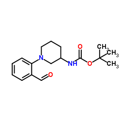 2-Methyl-2-propanyl [1-(2-formylphenyl)-3-piperidinyl]carbamate Structure