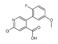 2-chloro-5-(2-fluoro-5-methoxyphenyl)pyridine-4-carboxylic acid结构式