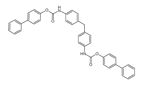 N,N'-(4,4'-methanediyl-diphenyl)-di(carbamic acid (4-phenylphenyl) ester) Structure