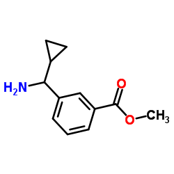 Methyl 3-[amino(cyclopropyl)methyl]benzoate结构式