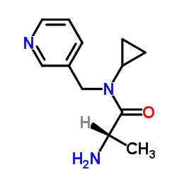 N-Cyclopropyl-N-(3-pyridinylmethyl)alaninamide结构式