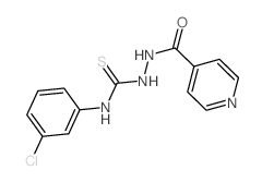 3-(3-chlorophenyl)-1-(pyridine-4-carbonylamino)thiourea structure