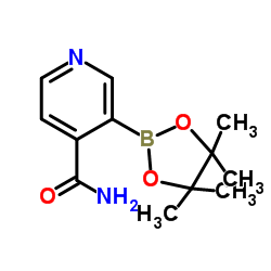 4-Carbamoylpyridine-3-boronic acid pinacol ester结构式