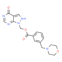 3-(Morpholinomethyl)benzoic acid (4,5-dihydro-4-oxo-1H-pyrazolo[3,4-d]pyrimidine-1-yl)methyl ester picture