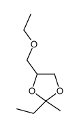 4-(ethoxymethyl)-2-ethyl-2-methyl-1,3-dioxolane Structure
