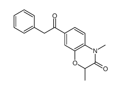 2,4-dimethyl-7-(2-phenylacetyl)-1,4-benzoxazin-3-one结构式