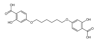 4-[6-(4-carboxy-3-hydroxyphenoxy)hexoxy]-2-hydroxybenzoic acid Structure
