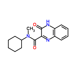 N-Cyclohexyl-N-methyl-3-oxo-3,4-dihydro-2-quinoxalinecarboxamide Structure