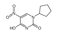 N(1)-cyclopentyl-5-nitropyrimidine-2,4-dione结构式