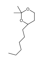 (4R)-4-Hexyl-2,2-dimethyl-1,3-dioxane Structure