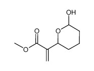 2-(6-Hydroxy-tetrahydro-pyran-2-yl)-acrylic acid methyl ester结构式