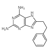 9H-Purine-2,6-diamine,8-(2-phenylethyl)- Structure