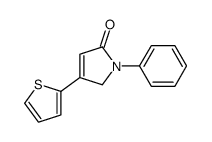 1-phenyl-3-thiophen-2-yl-2H-pyrrol-5-one结构式