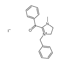 2-benzoyl-1-benzyl-3-methyl-4,5-dihydroimidazolium iodide Structure