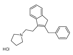 1-[2-(2-benzyl-3H-inden-1-yl)ethyl]pyrrolidine,hydrochloride Structure