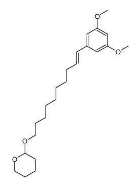 1,3-dimethoxy-5-(10-(2-tetrahydropyranyloxy)-1-decenyl)benzene Structure