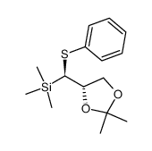 (2S,3S)-3-benzenethio-1,2-O-isopropylidene-3-(trimethylsilyl)propane-1,2-diol Structure