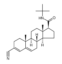 N-TERT-BUTYL 3-CYANOANDROSTA-3,5-DIENE-17-CARBOXAMIDE structure