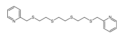 2-[2-[2-[2-(pyridin-2-ylmethylsulfanyl)ethylsulfanyl]ethylsulfanyl]ethylsulfanylmethyl]pyridine Structure