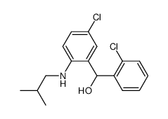 5-chloro-α-(2-chlorophenyl)-2-(isobutylamino)benzyl alcohol结构式