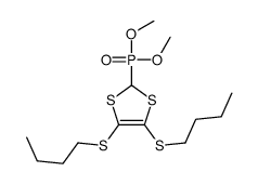4,5-bis(butylsulfanyl)-2-dimethoxyphosphoryl-1,3-dithiole结构式