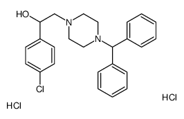 2-(4-benzhydrylpiperazin-1-yl)-1-(4-chlorophenyl)ethanol,dihydrochloride Structure