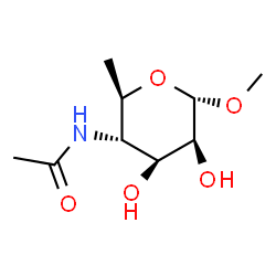 Methyl-4-(acetylamino)-4,6-dideoxy-α-D-mannopyranoside结构式