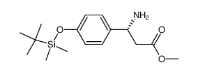 methyl (R)-3-amino-3-(4-(tert-butyldimethylsiloxy)phenyl)propanoate结构式
