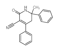 3-Pyridinecarbonitrile,1,2,5,6-tetrahydro-6-methyl-2-oxo-4,6-diphenyl-结构式