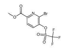 methyl 6-bromo-5-<(trifluoromethanesulfonyl)oxy>-2-pyridinecarboxylate Structure