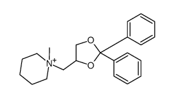 1-[(2,2-diphenyl-1,3-dioxolan-4-yl)methyl]-1-methylpiperidin-1-ium结构式